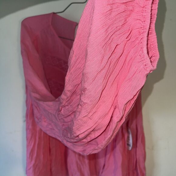 Scoop Women's Top XL-16-18 Pink  Long Sleeve Blouson Sleeve  NWT Ruffle Top - Picture 7 of 9